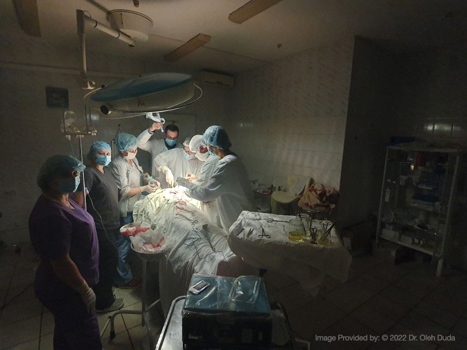 Operating room with single light